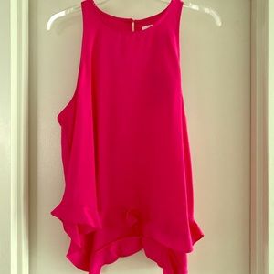 Line + Dot ruffle tank top